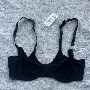 Aerie Smoothez NWT black full coverage underwire mesh sheer nylon bra